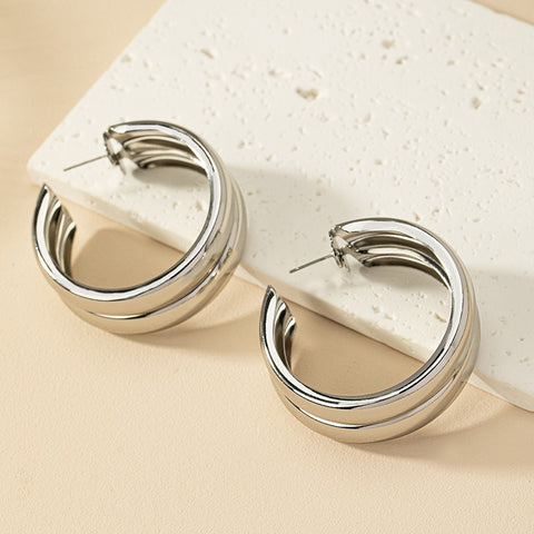 Geometric Circle Earrings