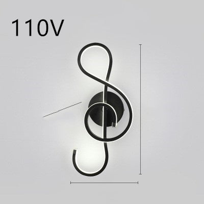 Musical Symbol Modeling LED Wall Lamp