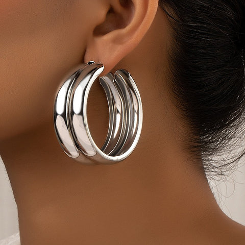 Geometric Circle Earrings