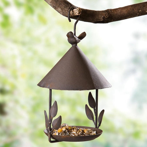 Old Wrought Iron Bird Feeder