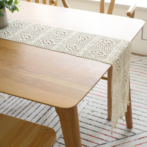 Vintage Lace Crochet Table Runner