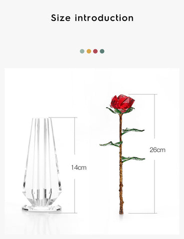 Valentine's Decor Crystal Rose