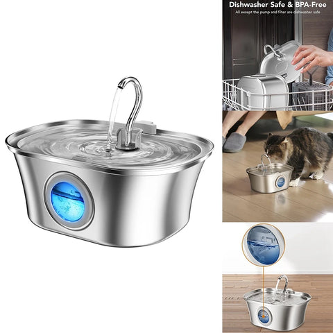 3.2L Cat Water Fountain with Water Level Window