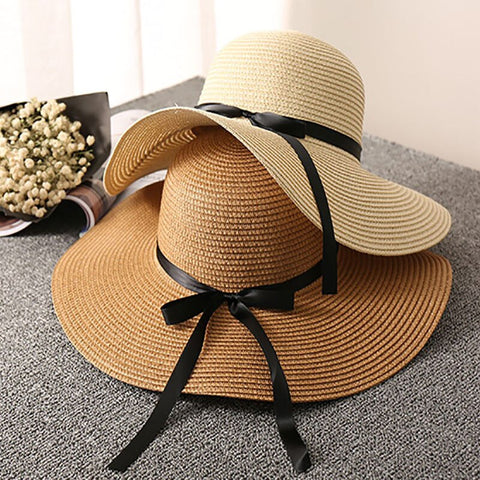 Foldable Wide Brim Straw Beach Sun Hat