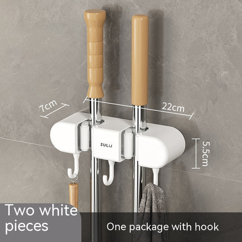 Free Punch Wall Mounted Mop Clip Hook