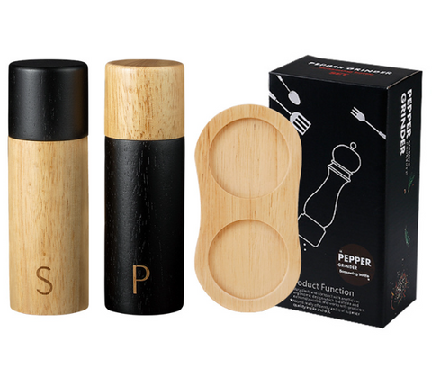 Wooden Salt and Pepper Grinder Set