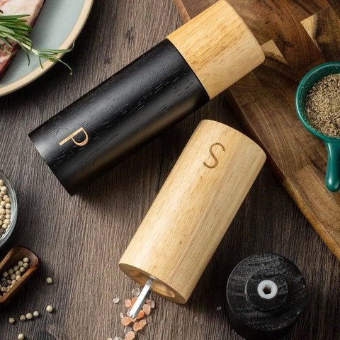 Wooden Salt and Pepper Grinder Set