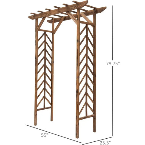 Wooden Garden Arbor Arch Trellis