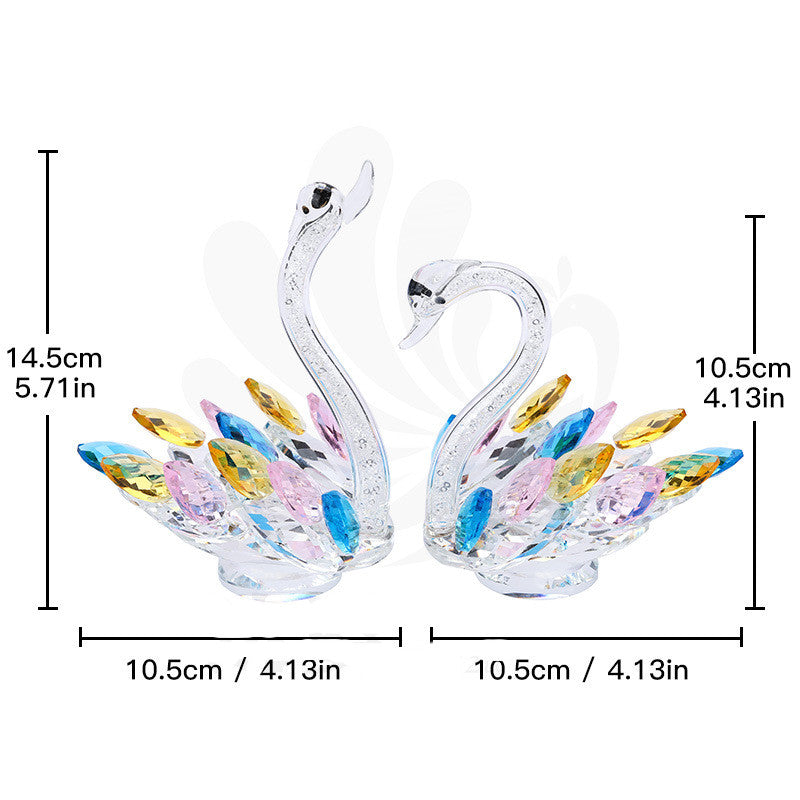 Modern Crystal Swan Decoration Wedding Gifts