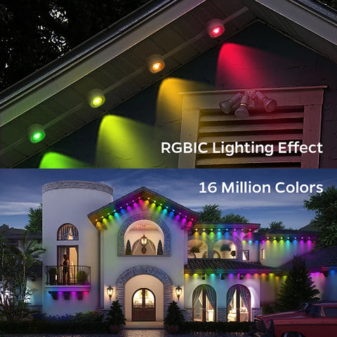 Smart Permanent Outdoor Lights, 100ft with 60 LED RGB String Lights