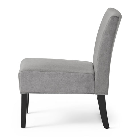 Contemporary Gray Fabric Accent Chair