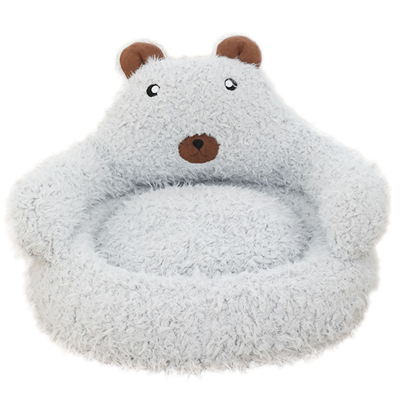 Calming Pet Beds with Detachable Plush Pads