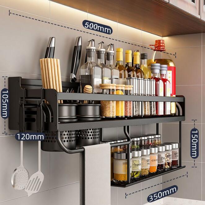 2-Tier Kitchen Organizer Rack Wall Mounted