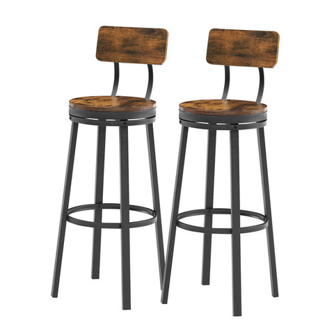 Industrial Swivel Bar Stool Set of 2