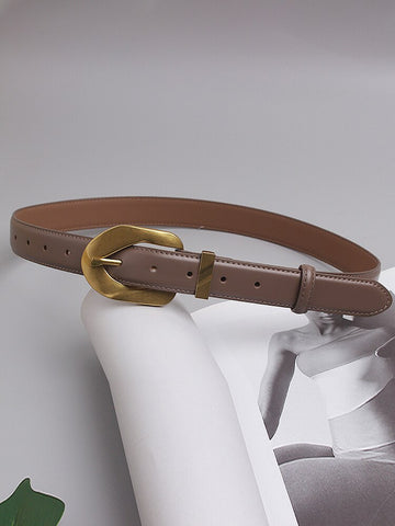 High Waist Patchwork PU Leather Belt