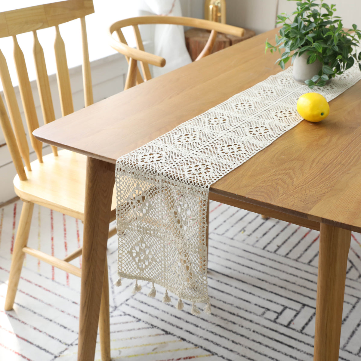 Vintage Lace Crochet Table Runner