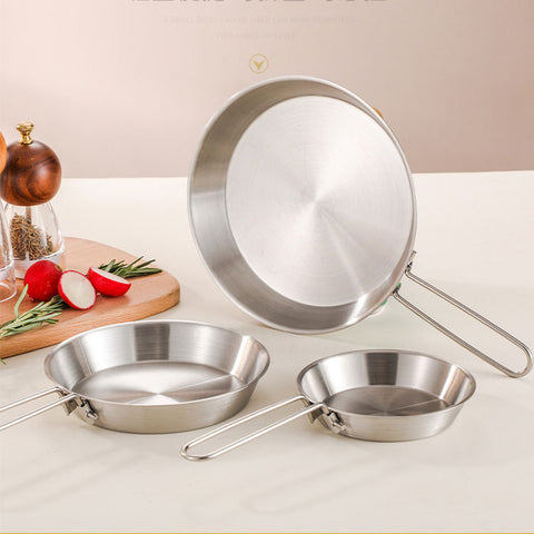 Stainless Steel Folding Handle Mini Frying Pan