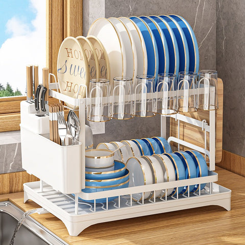 Kitchen Dish and Utensil Storage Rack