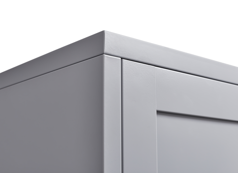 Gray Metal Kitchen Storage Cabinet