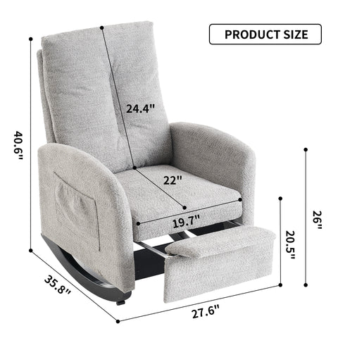 Rocking Chair with Foot Rest