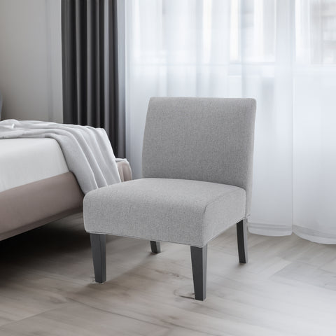 Contemporary Gray Fabric Accent Chair