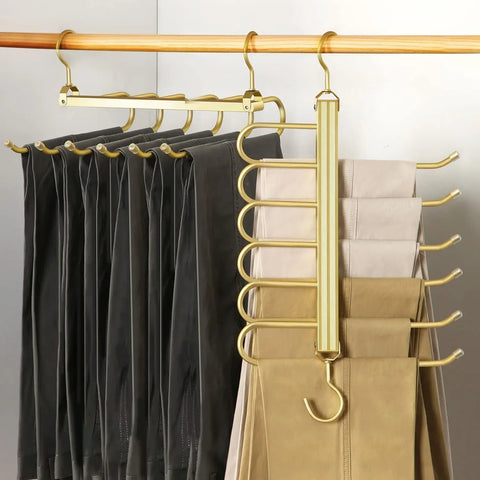 2 PACKS Retractable Folding Pants Rack