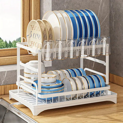 Kitchen Dish and Utensil Storage Rack