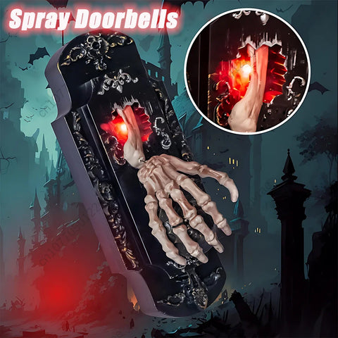 Halloween Doorbell Decorations, Luminous Sounding Scary Doorbell