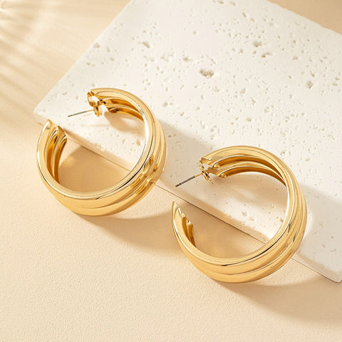 Geometric Circle Earrings