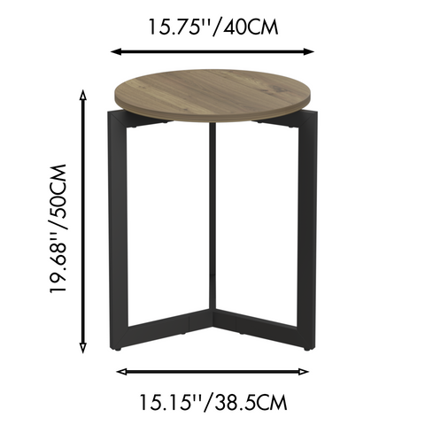 19.68''H Round Accent Table