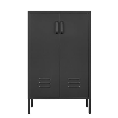 Lockable Steel Storage Cabinet with 2 Doors and Adjustable Shelves