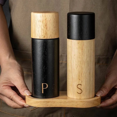 Wooden Salt and Pepper Grinder Set