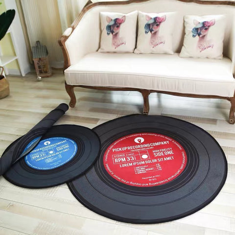 Retro Vinyl Record Round Floor Mat