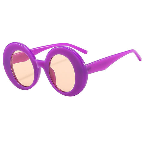 Oversized Frame Round Sunglasses