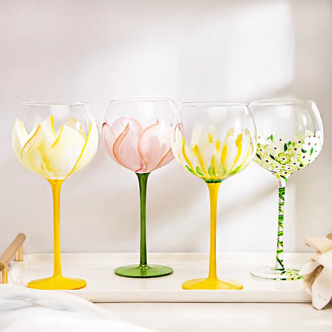 Hand Painted Wine Glasses for Party