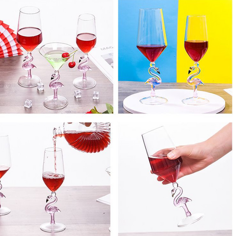 Creative Flamingo Glass Cup