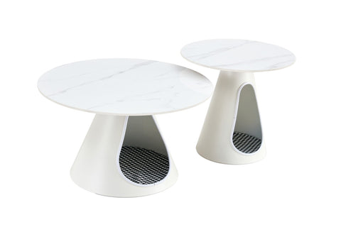 Set of 2 Coffee Round Tables