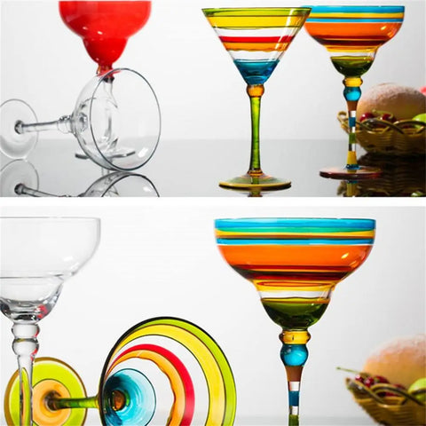 Hand Painted Margarita Glass