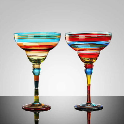 Hand Painted Margarita Glass