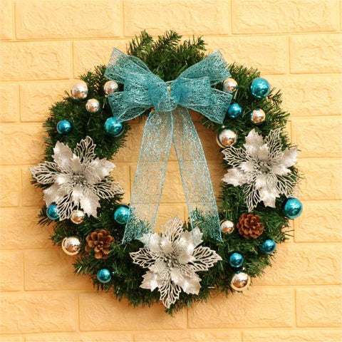 Festive Rattan Ring Wreaths Door Decorations