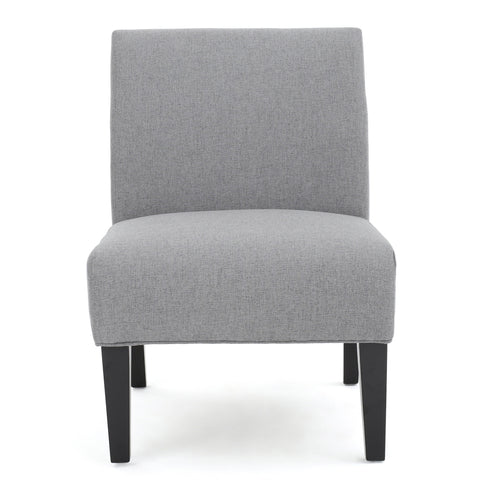 Contemporary Gray Fabric Accent Chair