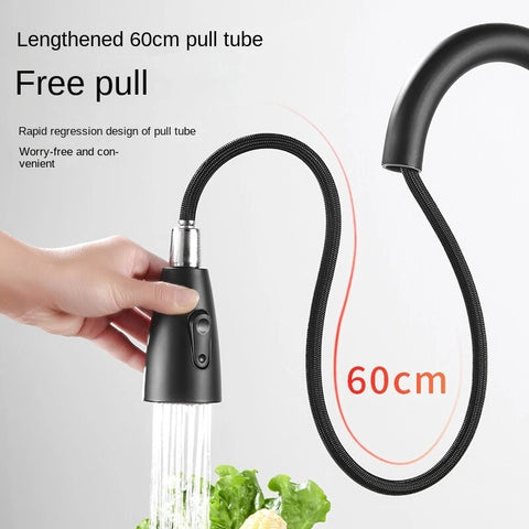 Kitchen Pull-Out Faucet with 360° Rotation