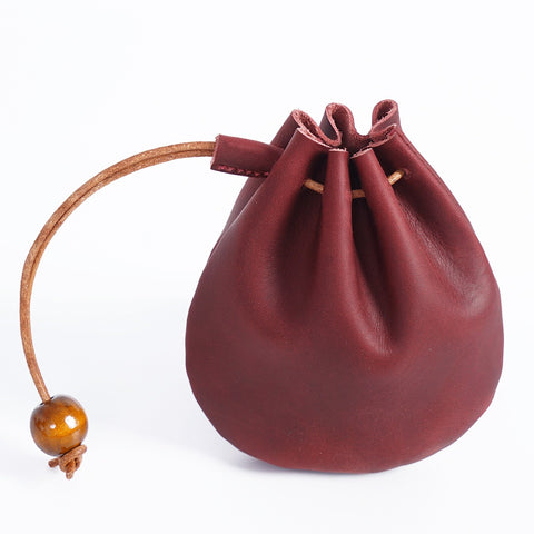 Leather Drawstring Coin Purse