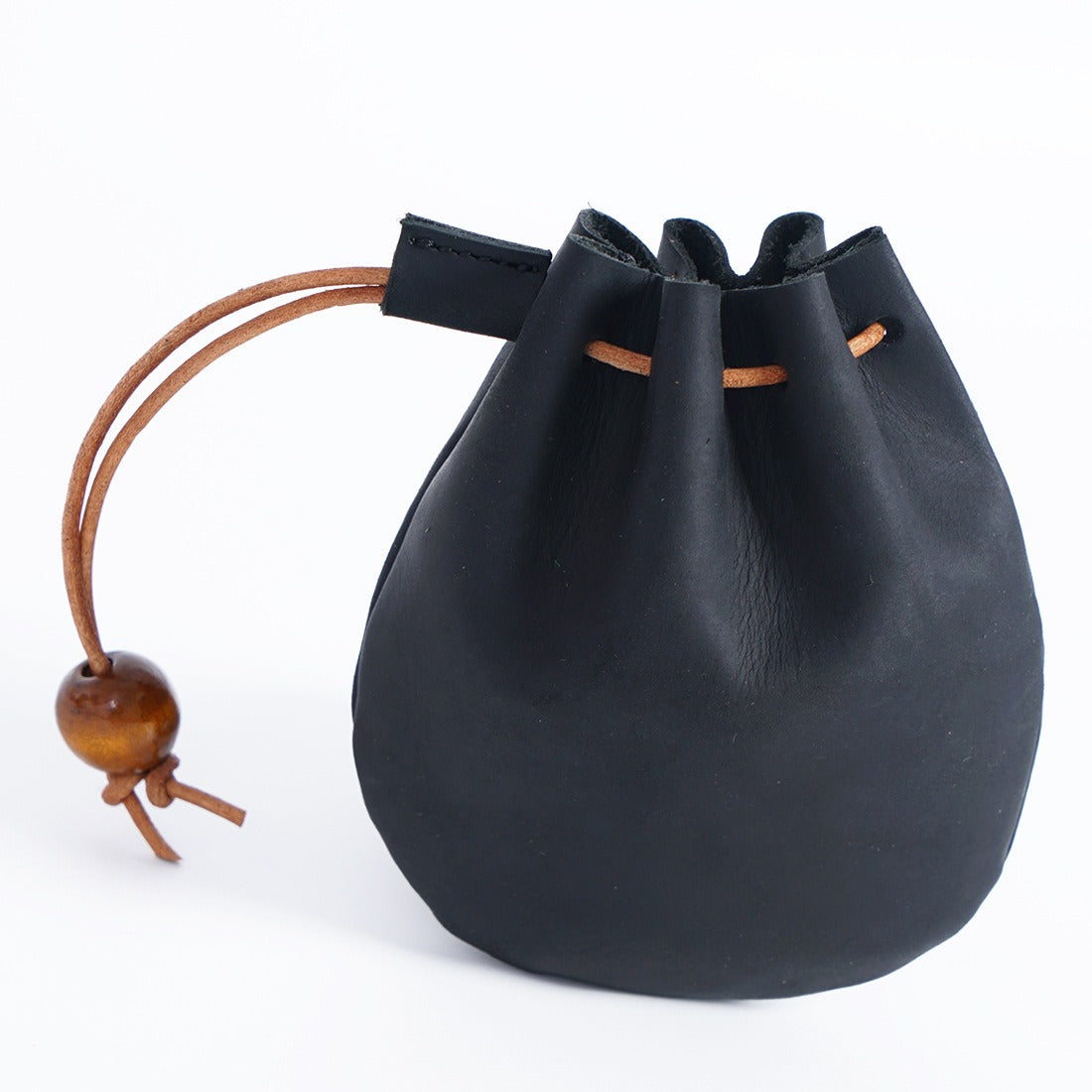 Leather Drawstring Coin Purse