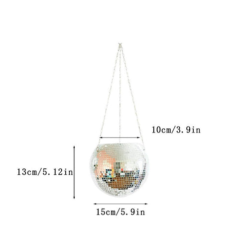 Mirror Ball Hanging Planter