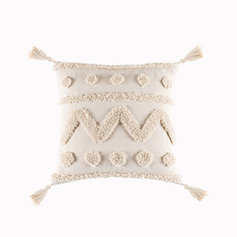 Boho Tassel Pillowcase ( 17"x17" )