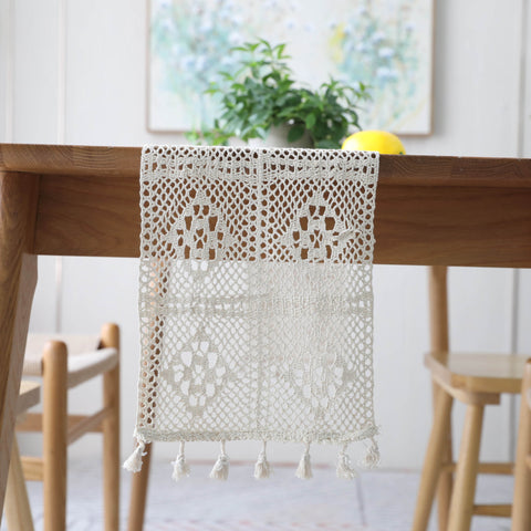 Vintage Lace Crochet Table Runner