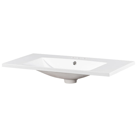 36" Bathroom Vanity Sink Top with Three Holes