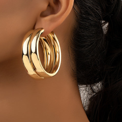 Geometric Circle Earrings