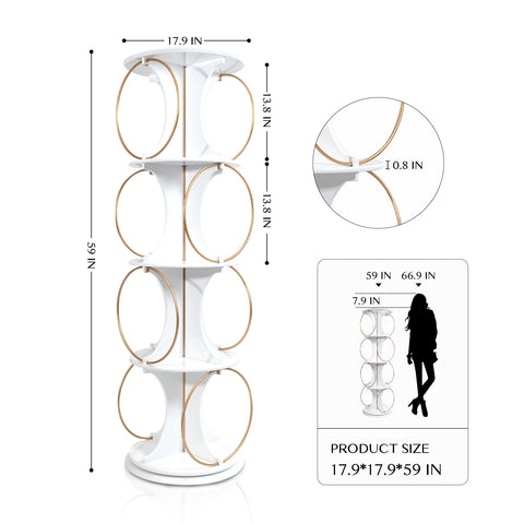 4-Tier Rotating Display Shelf